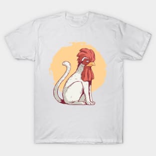 Cat with a Chicken Face: Whimsical Design T-Shirt